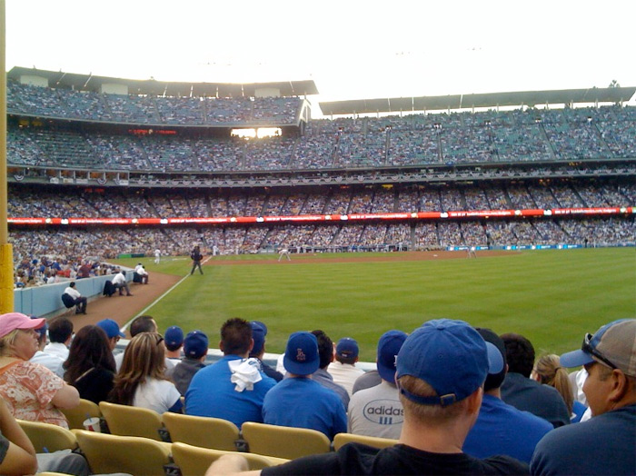 Went to the Dodger game carolyn kellogg
